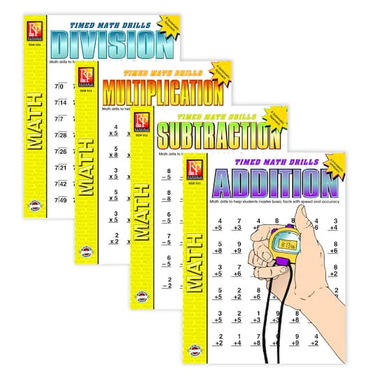 Remedia Publications Timed Math Drills Book Set